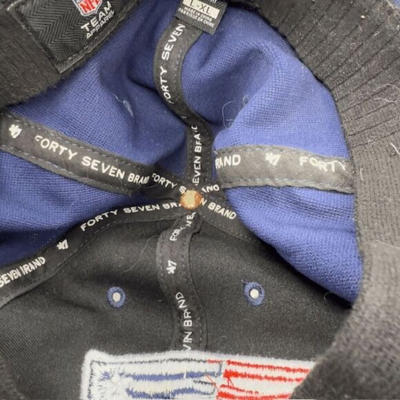 47 Brand Men's New England Patriots Stretch Fit Hat Navy Blue Size Large/XL - Picture 4 of 6